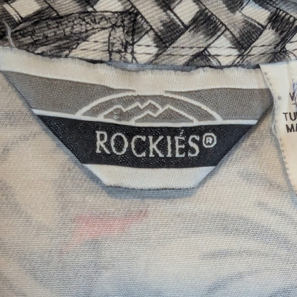 Rockies Vintage USA Made Western Womens Size 18 Button Down Shirt Red/Gray - Picture 4 of 13
